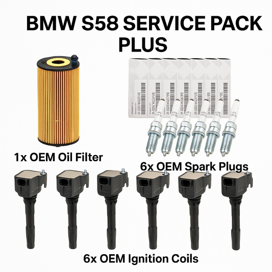 BMW S58 Service Pack Plus - OEM Ignition Coils Spark Plugs and Oil Filter